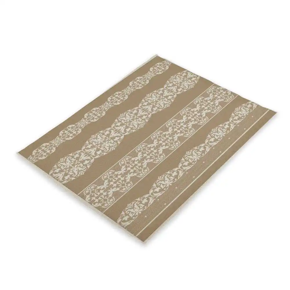 Индийский образец пледа для столового белья, антискользящие коврики для кухонных принадлежностей, украшение дома, подстаканники.