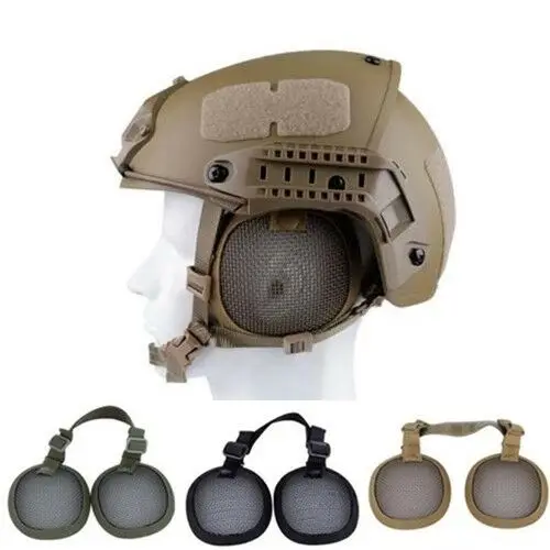 Стальная тактическая защитная сетка для ушей защитный шлем страйкбола пейнтбола