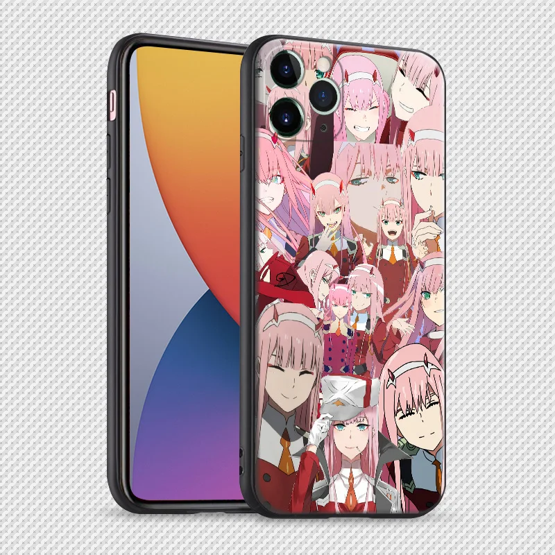 zero two darling in the franxx anime for iphone se 6 6s 7 8 plus x xr xs 11 pro max soft silicone phone case cover shell free global shipping