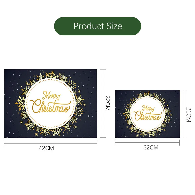 

Fuwatacchi Christmas Decor Table Mats Durable Dinner Table Placemats Bowl Cup Pads Drink Coasters Tea Party Kitchen Accessories