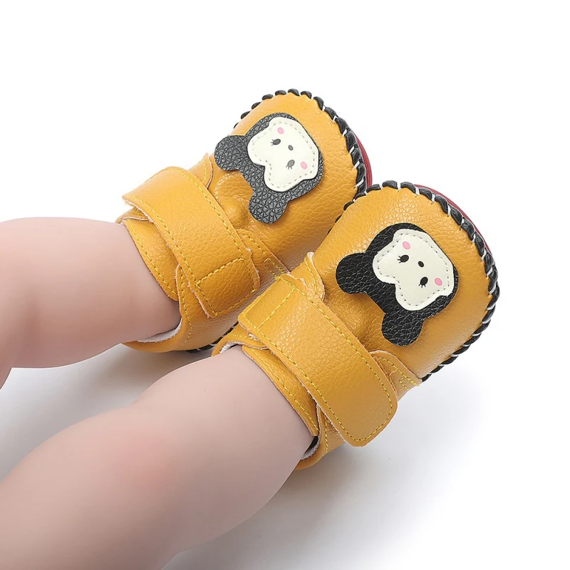 

Newborn Girls Shoes Boys First Walkers Shoes Animal Printed Toddler Anti-Slip Soft Baby First Walkers PU Shoes 0-18M