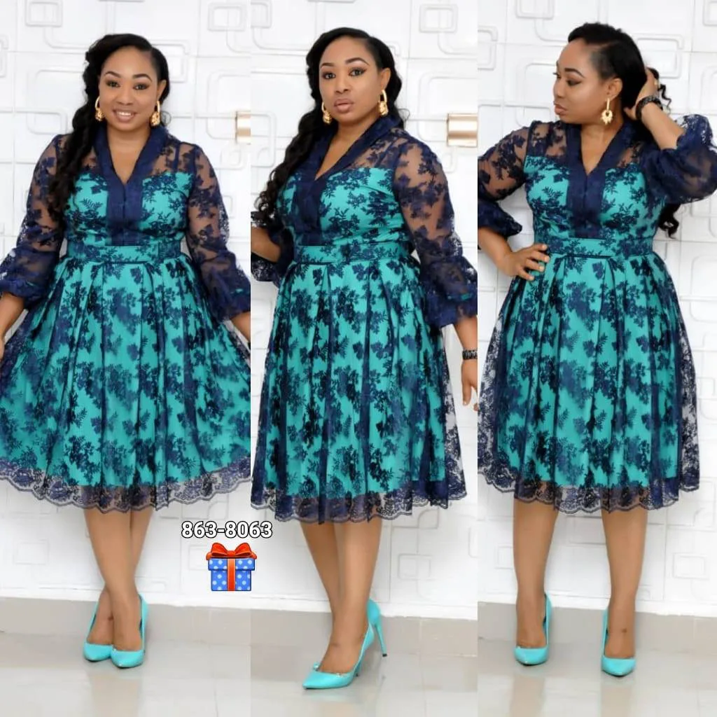 

New African Dresses for Women Dashiki African Clothing Robe Africaine Femme Slim Evening Long Lace Dress Africa Clothes