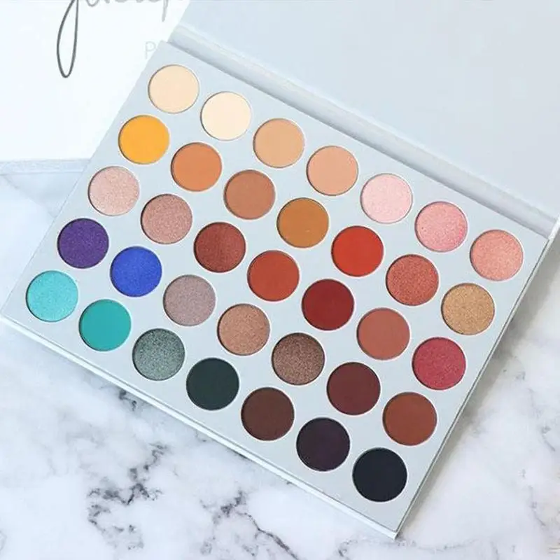 35 цветов Палитра теней для век с блестящими блестками Макияж пудра мерцающие