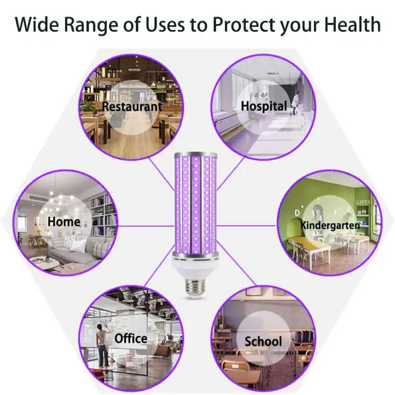 2020 Newest 60W UV germicidal light Led Light Bulb E27 lamp Remote Control timing Killing Virus Mite Bacteria | Лампы и освещение