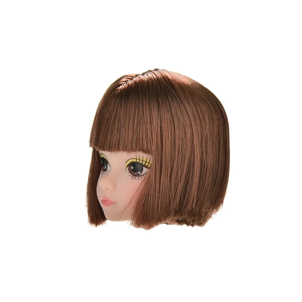 Новое поступление короткие волосы студентов голова парики для кукол аксессуары