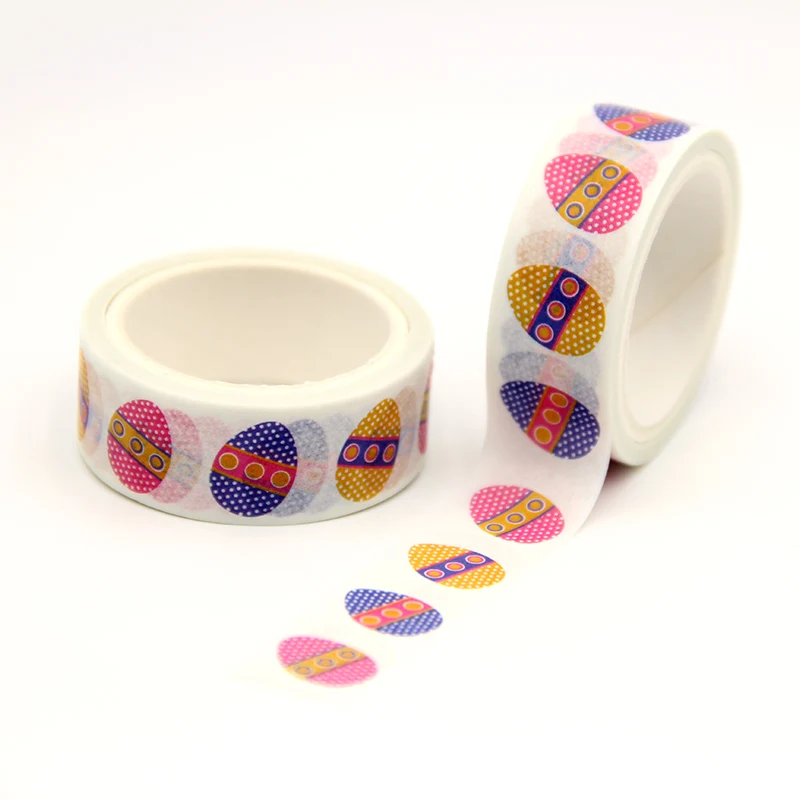 

10pcs/lot 15MM*5M Painted eggshell Easter Egg Washi Tape Japanese Paper DIY Planner Masking Tape Decorative Stationerywashi tape