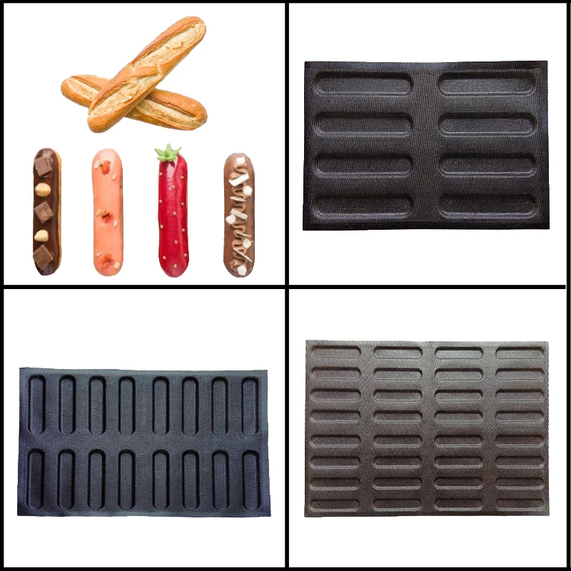 Meibum 3 типа длинный батут багет булочка силиконовая форма для выпечки Eclair Печенье