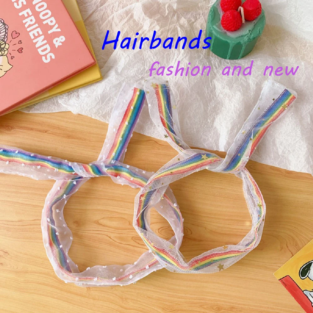 Банданы радужного цвета повязка на голову украшение для волос головной убор