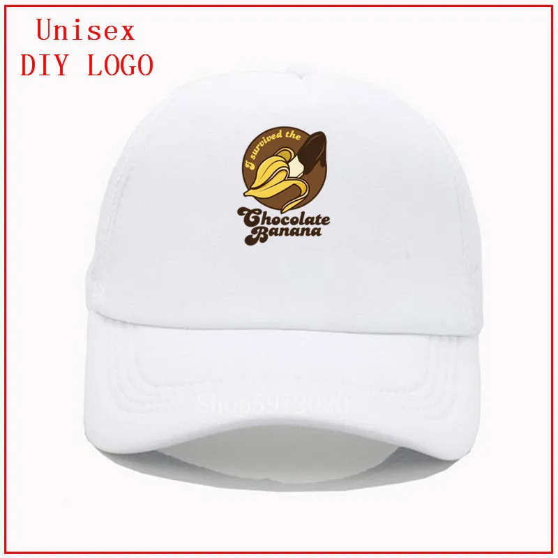 Шоколадный банан выживает Черная Женская кепка бейсболка женские головные уборы