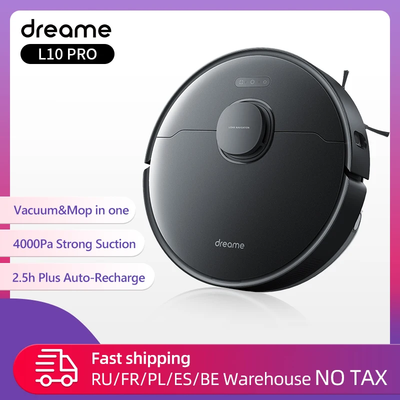 

Dreame Bot L10 Pro Robot Vacuum Cleaner For Home Superb LiDAR Navigation, 4000Pa Suction ,150mins Auto Charge, 570ml Dust Tank