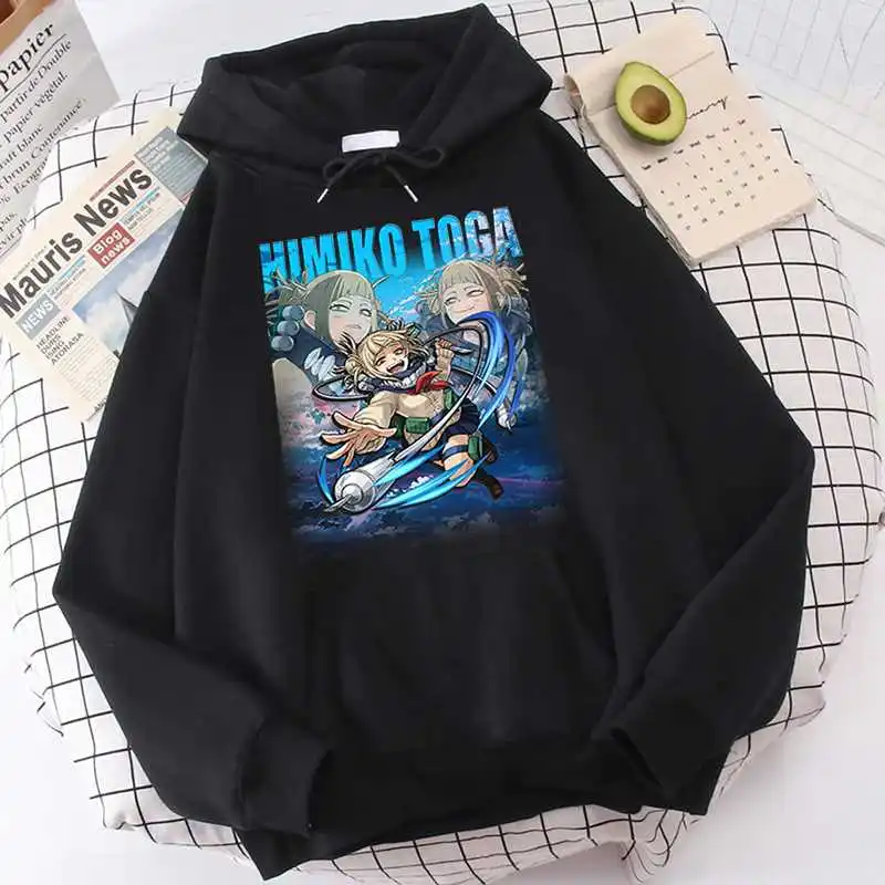 

Harajuku My Hero Academia Himiko Toga Hoodies Couple Wear Japanese Anime Boku No Hero Academia Printed Men's Hoodie Streetwear