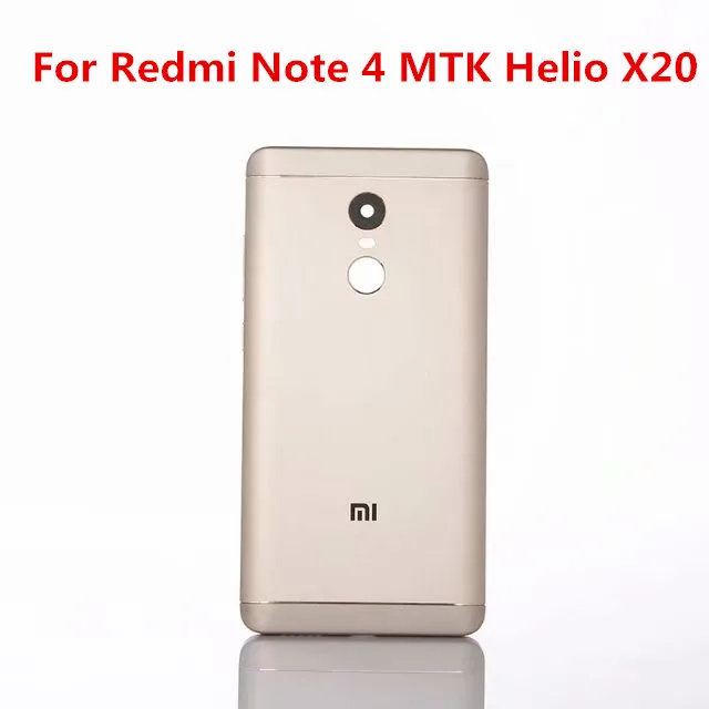 Note4 чехол для Xiami Redmi Note 4/Note 4X MTK Helio X20 корпус металлический аккумулятор задняя крышка для смартфона