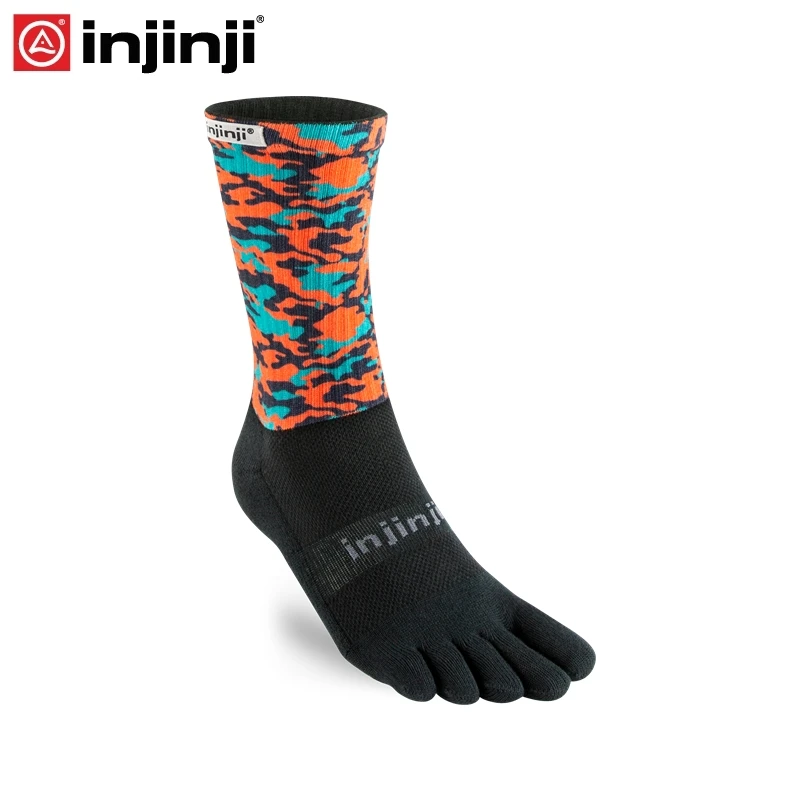Injinji/носки с пальцами; Новинка года; спортивные носки средней плотности Coolmax с пятью пальцами; мужские носки для бега