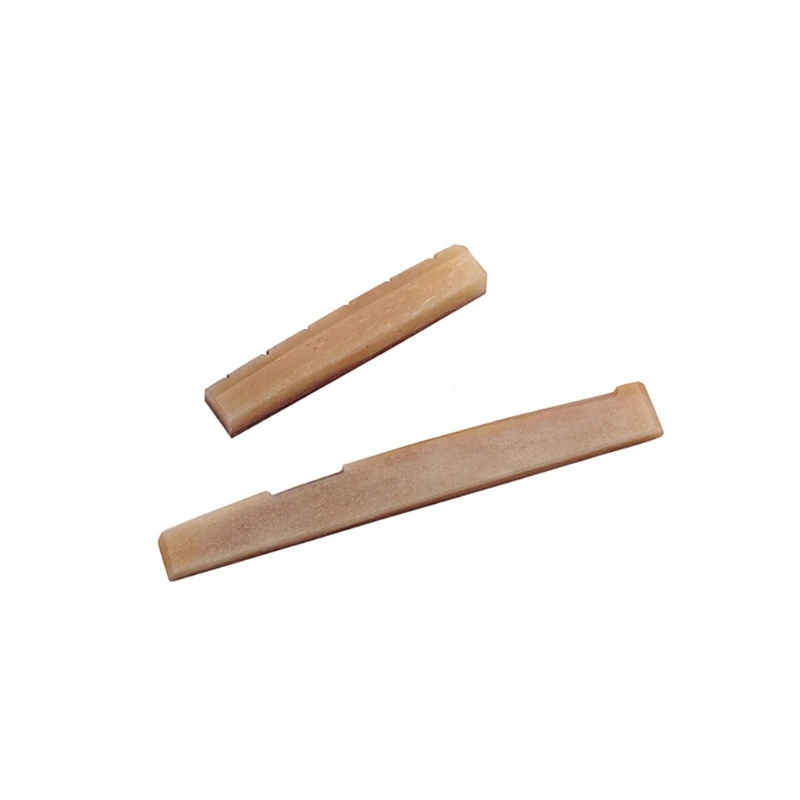 

2Pcs/Set Bone Guitar Bridge Saddle and Nut for Folk Acoustic Guitar