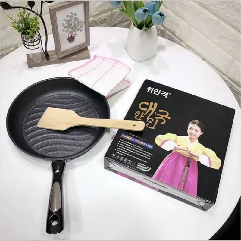 GEEKHOM Kitchen Cooking Frying Pan Medical Stone Cast Iron Nonstick Pancake Easy Clean Cookware Grill Skillet Tools | Дом и сад