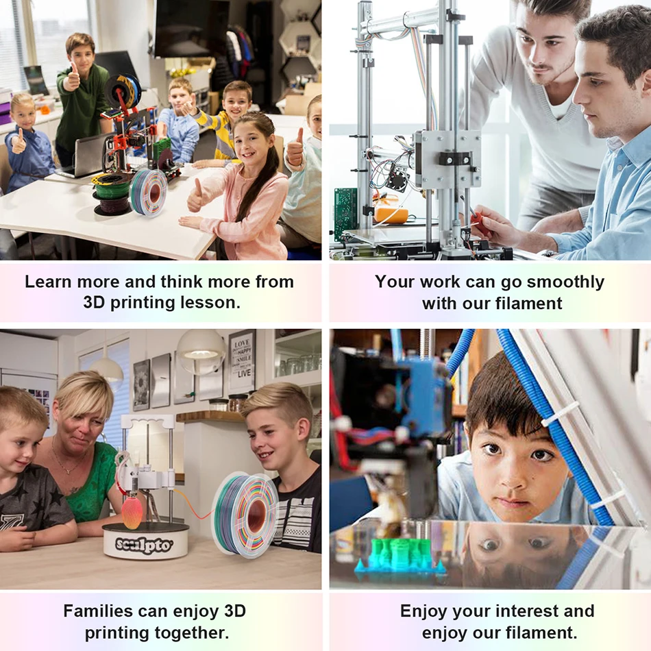 SUNLU 3D нити 1 75 мм кг PETG ABS Шелковый PLA принтеры материалы точность измерения +/ 0 02