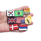 Национальный флаг, 1 шт., игра, подвески для обуви из ПВХ, аксессуары для обуви, украшение для обуви для Croc JIBZбраслеты для детской вечеринки, строительные элементы