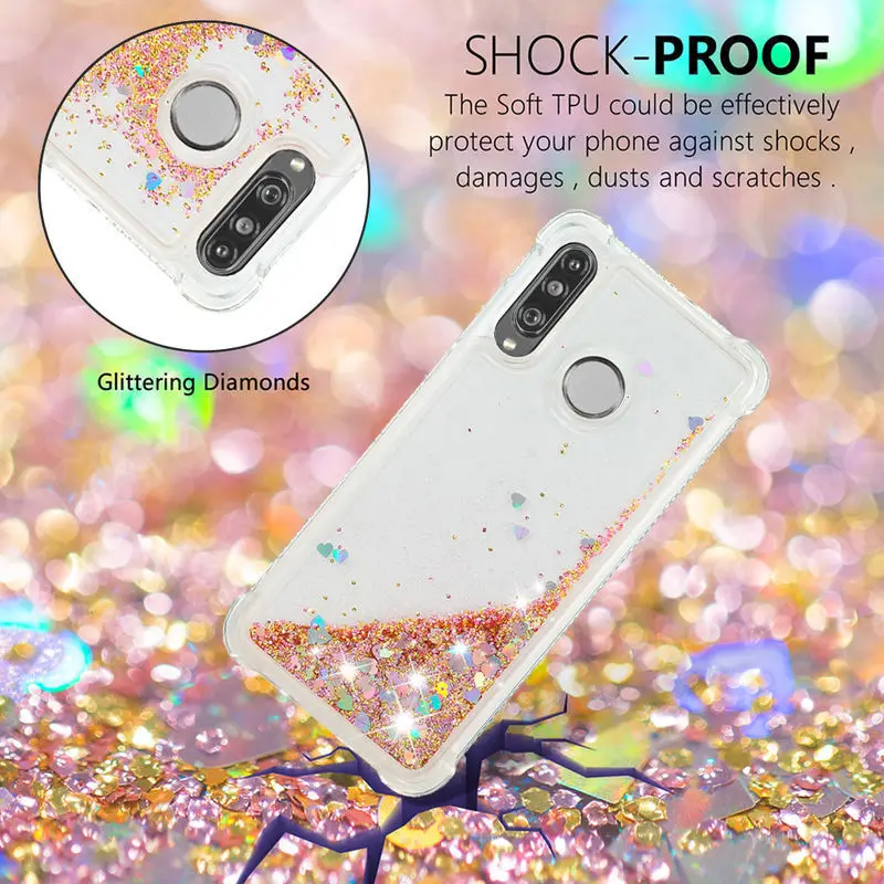 

Huawei P30 Case Shockproof Phone Back Cover For Huawei P30 Lite P30 Pro Soft Silicon Liquid Dynamic Quicksand Glitter Case Coque