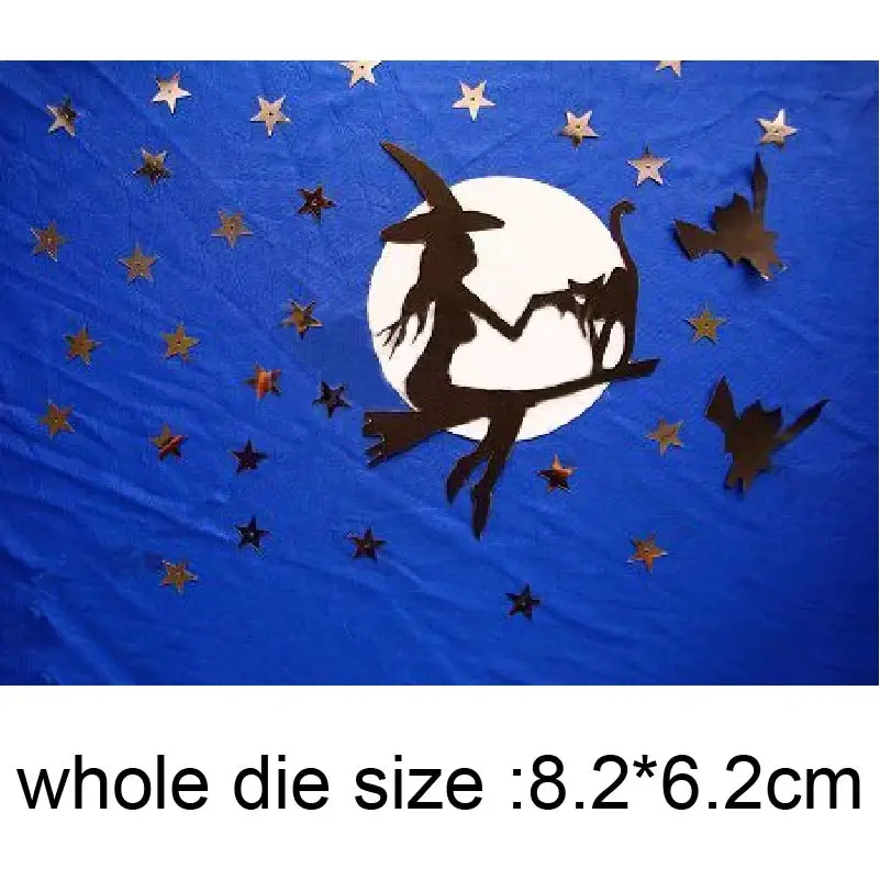

Witch 82*62mm Metal Cutting Die Stencil for DIY Embossing Paper Photo Album Cards Making Scrapbooking Dies Cut Mold