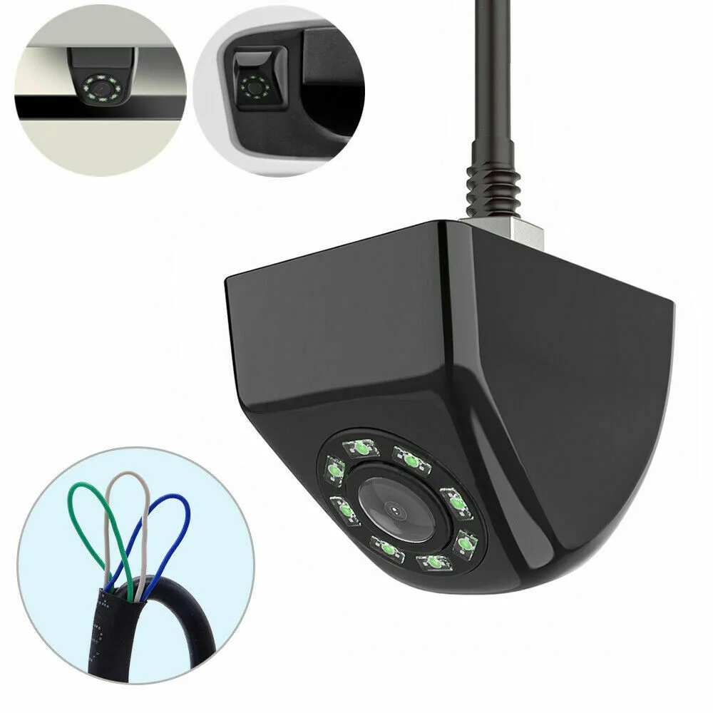 

Black CMOS Car Rear View Backup Reverse Camera 8 LED Night Vision Waterproof Auto Rear View Camera Car Accessories