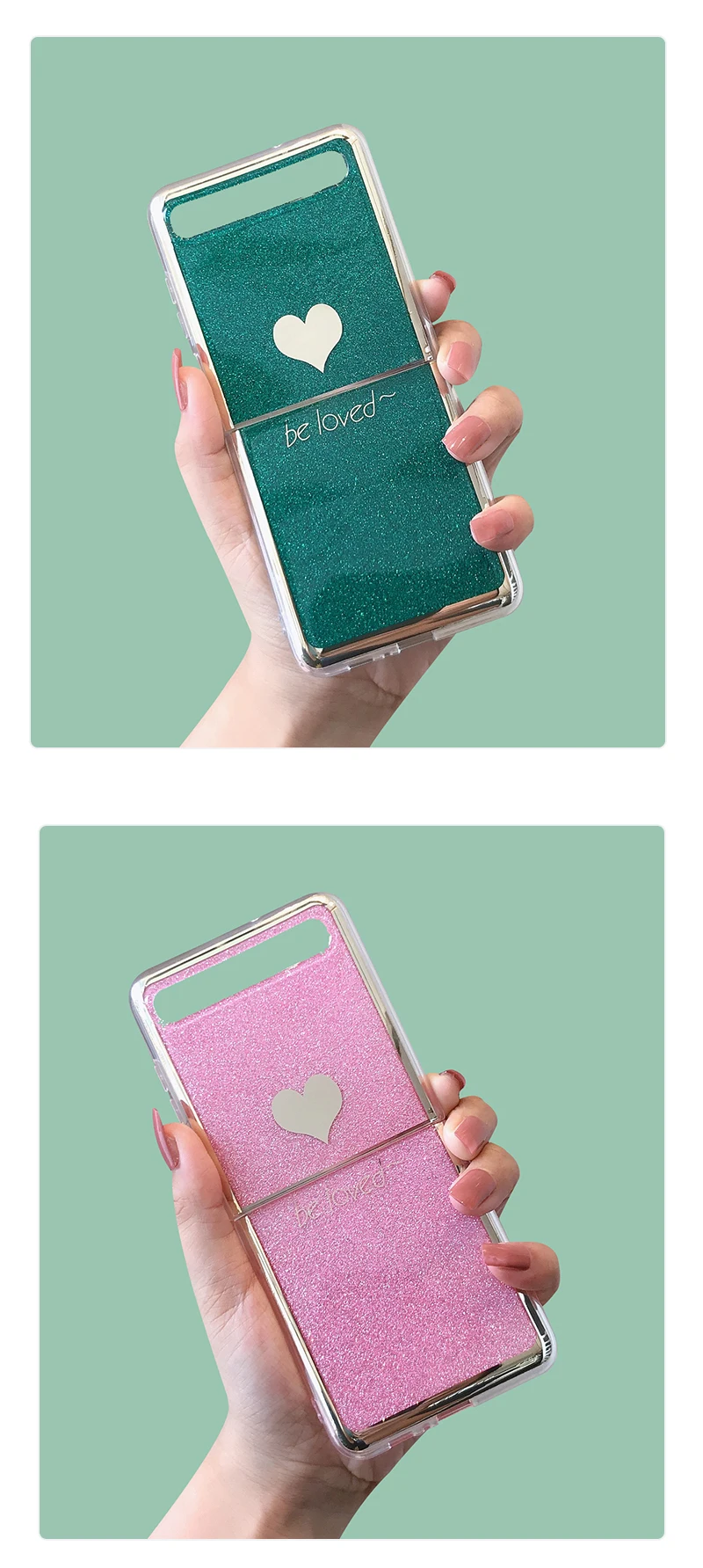 

Ins for Samsung Galaxy Z Flip Mobile Phone Shell Zflip Folding Protective Case F7000 Light Luxury Protective Case All-Inclusive