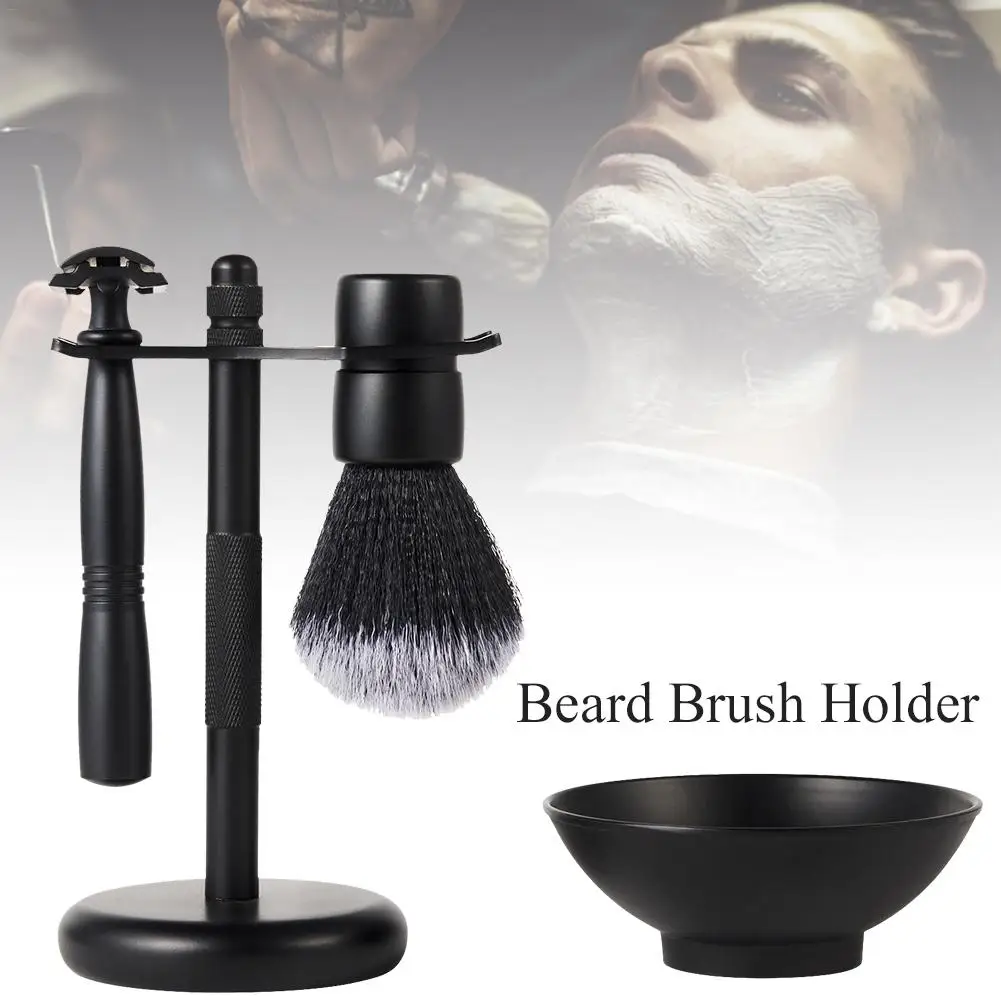 Мужская винтажная ручная бритва набор двухсторонняя щетка для бритья мыльница