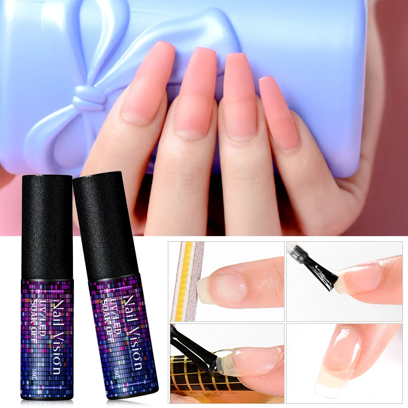 5 мл гель для наращивания ногтей 6 цветов быстрое строительство поли УФ розовый