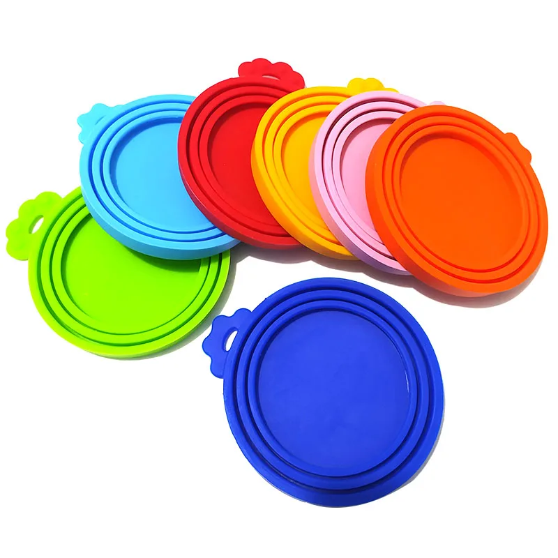 

105*88mm Reusable Silicone Can Lid Keep Fresh Tin Cover Cans Cap Food Storage Pet Can Box Cover Kitchen Supply