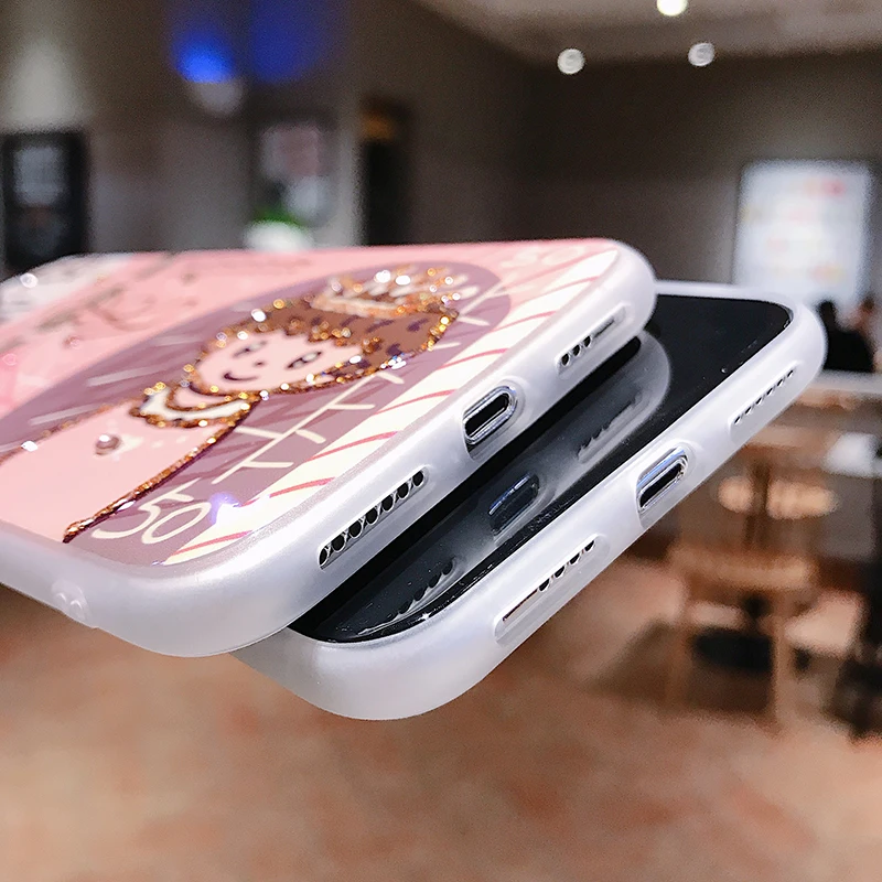 Симпатичные пары монет телефонные чехлы для huawei P30 P20 Mate20 Pro Блестящий Алмазный Мягкий чехол для Honor 20 Pro Nova 3 4 5 задние чехлы