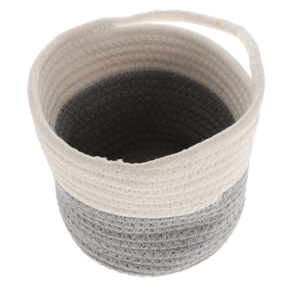 

1Pc Cotton Rope Hanging Basket Wall Decor Gift Sundries Wall-mounted Basket