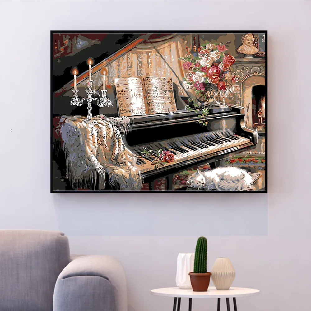 HUACAN DIY Краска по номерам Paino краски на холсте картины украшение на стену, живопись маслом натюрморт ручная краска ed домашний Декор подарок