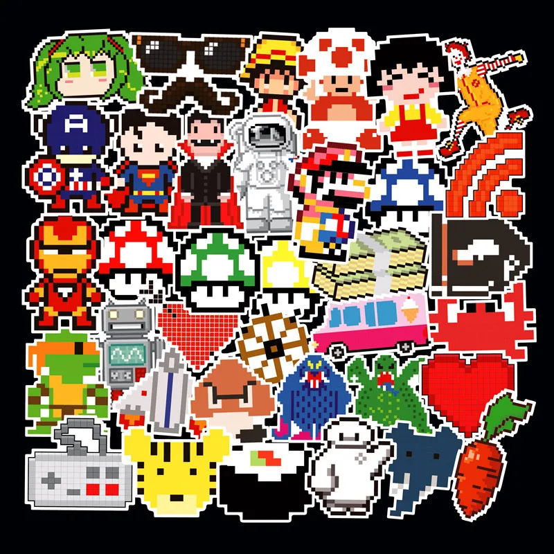 

50pcs/bag Cartoon Anime Pattern Waterproof Graffiti Sticker DIY Car Stationery Suitcase Notebook Sticker Decoration