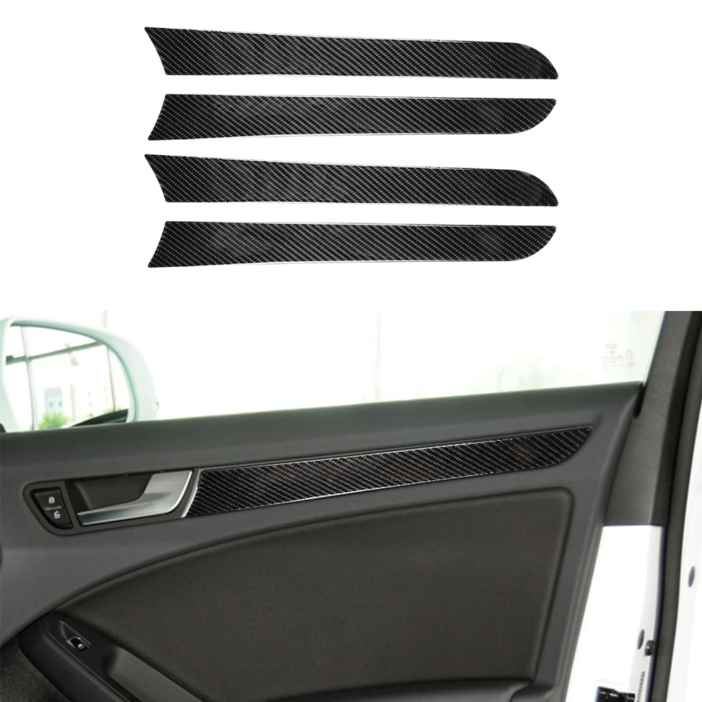 

Декоративная наклейка на дверную панель, Накладка для Audi A4 B8 A5 Q5 2009 2010 2011 2012 2013 2014 2015 2016, автомобильный аксессуар из углеродного волокна