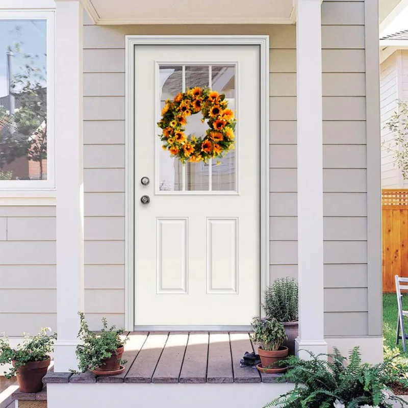 Искусственный венок из роз на День Благодарения рождественские украшения для