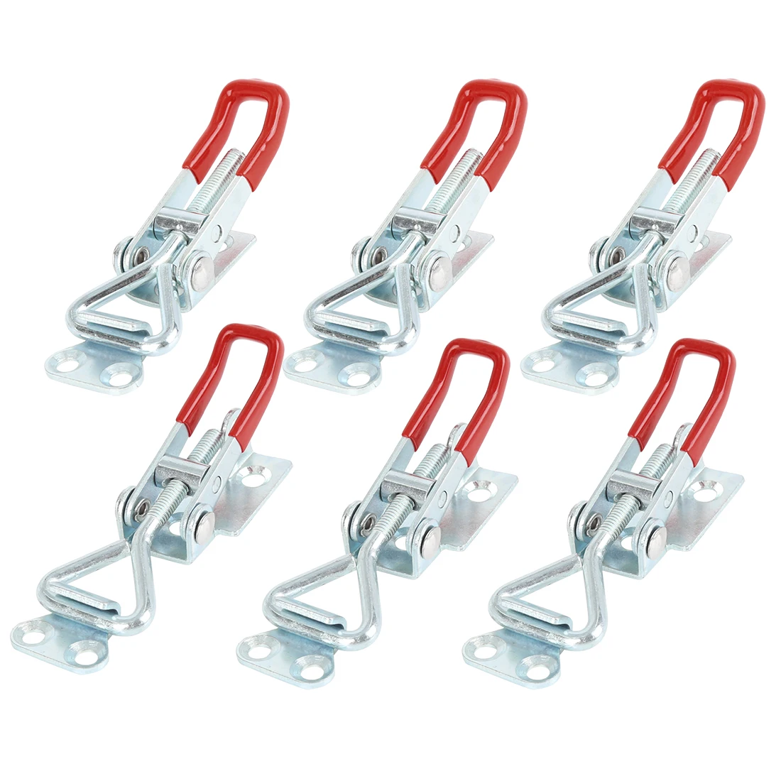 

uxcell 6pcs 4001 Style Galvanized Iron Car Adjustable Pull Toggle Clamp Latch Hasp 100Kg 220Lbs Holding Capacity