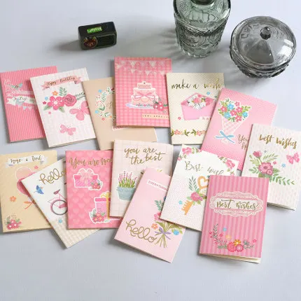 Мини карта на день рождения с наилучшими пожеланиями Женская Блестящая Детская