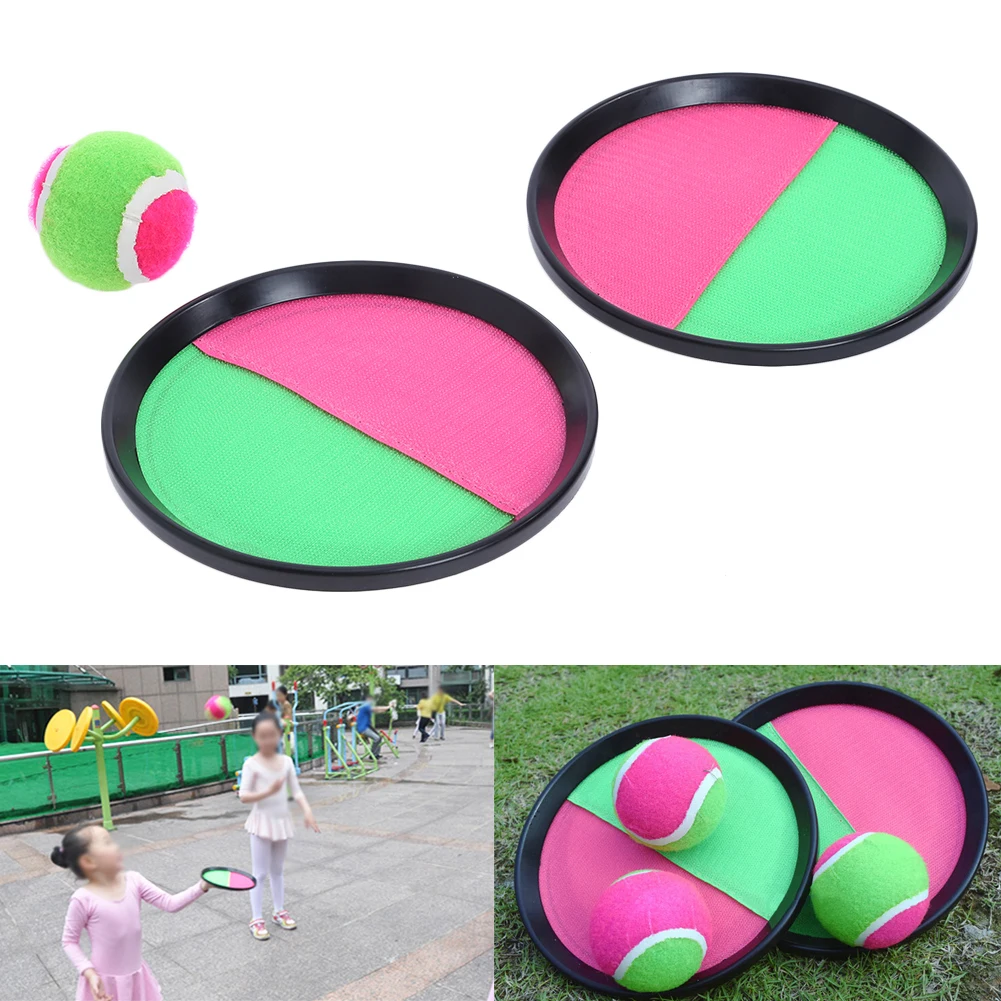 

1 Set Kids Throw and Catch Ball Toy Parent-child Game Sucker Sticky Ball Racket Parent-child Interative Playing Game