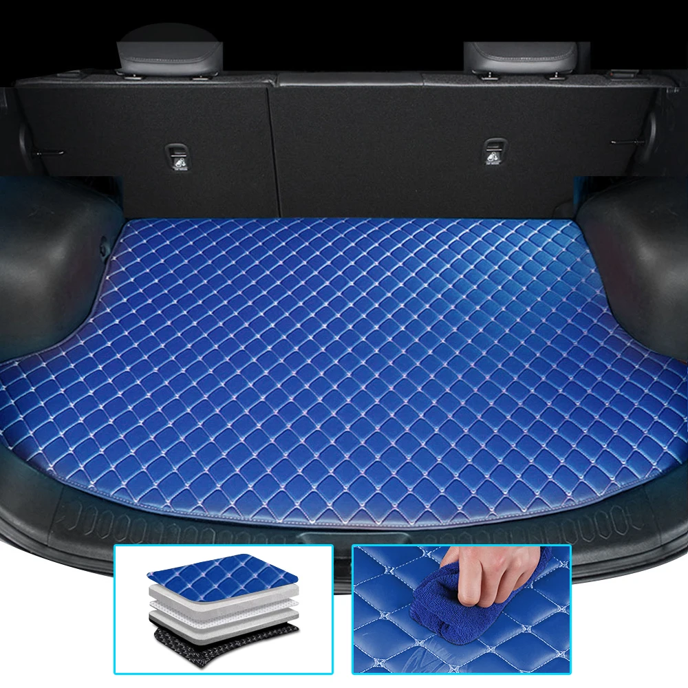 PU Leather Car Trunk Mat For AUDI A1 A3 A4 A5 A6 C6 A7 A8 Q2 Q3 8U Q5 8R Q7 R8 S3 S4 S5 8T S6 C6 Car Styling Auto Foot Mats Rug