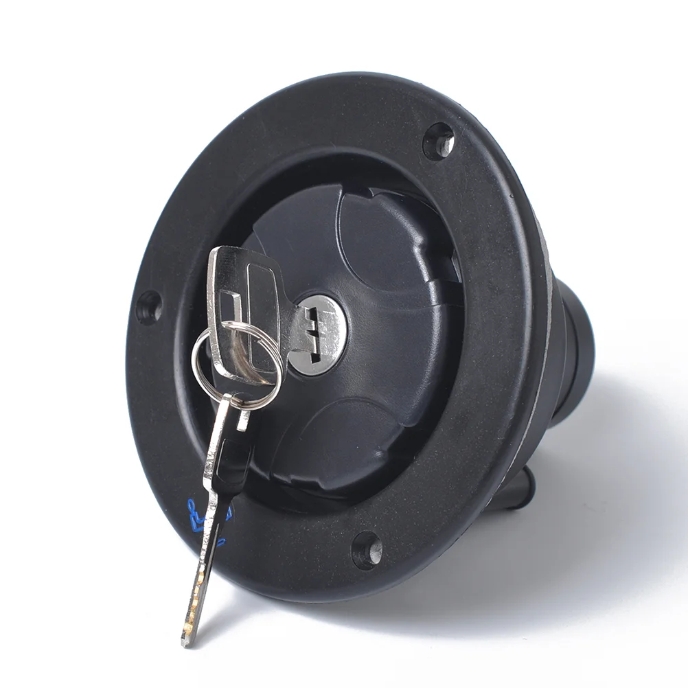 

Gravity Water Inlet Fill Dish Hatch with Lock for RV Camper Trailer (Black)