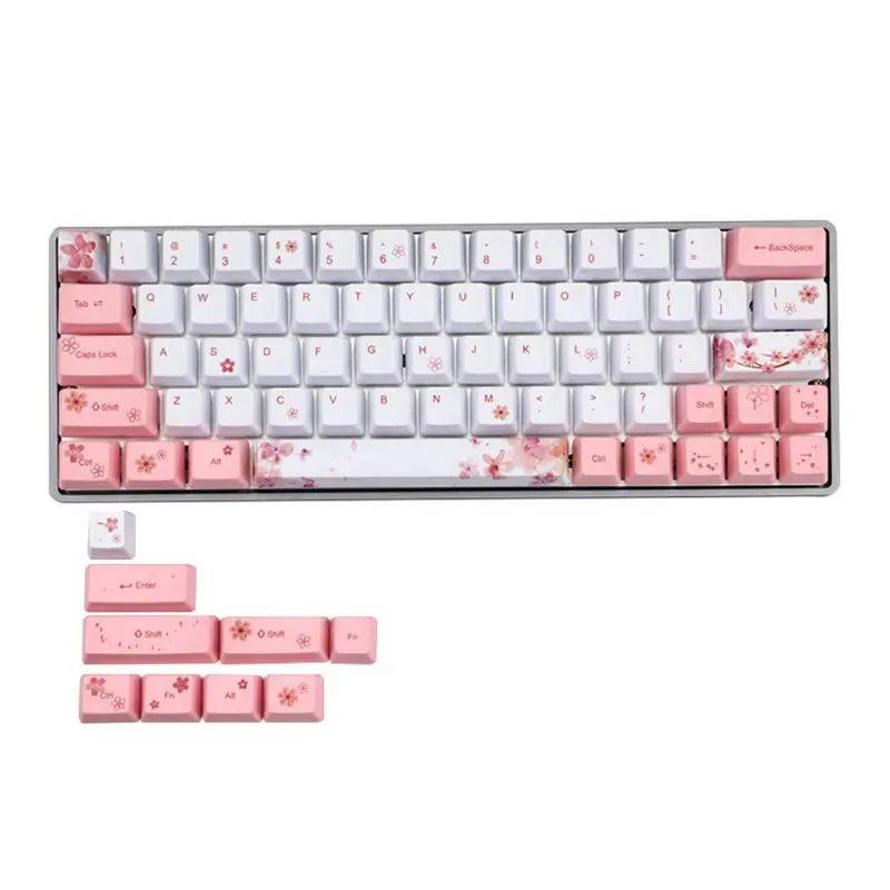 

OEM PBT Cherry Blossom Keycap Keyboard Keycaps Dye-Sublimation Korean Japanese R2JF