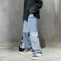 dimi korean style streetwear male pants hip hop mens jeans woman autumn fashion trousers casual oversized