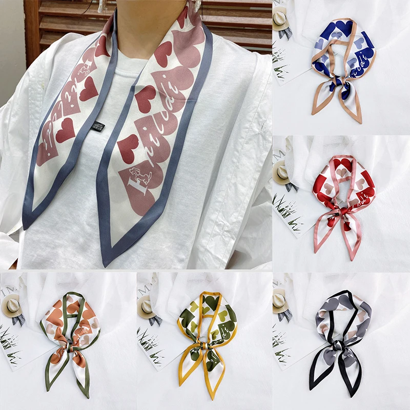 

Fashion Classic Print Women Scarf Muffler Neckerchief Silk Scarves Triangle Scarf Hankie Office Lady Neck Scarfs Accessories