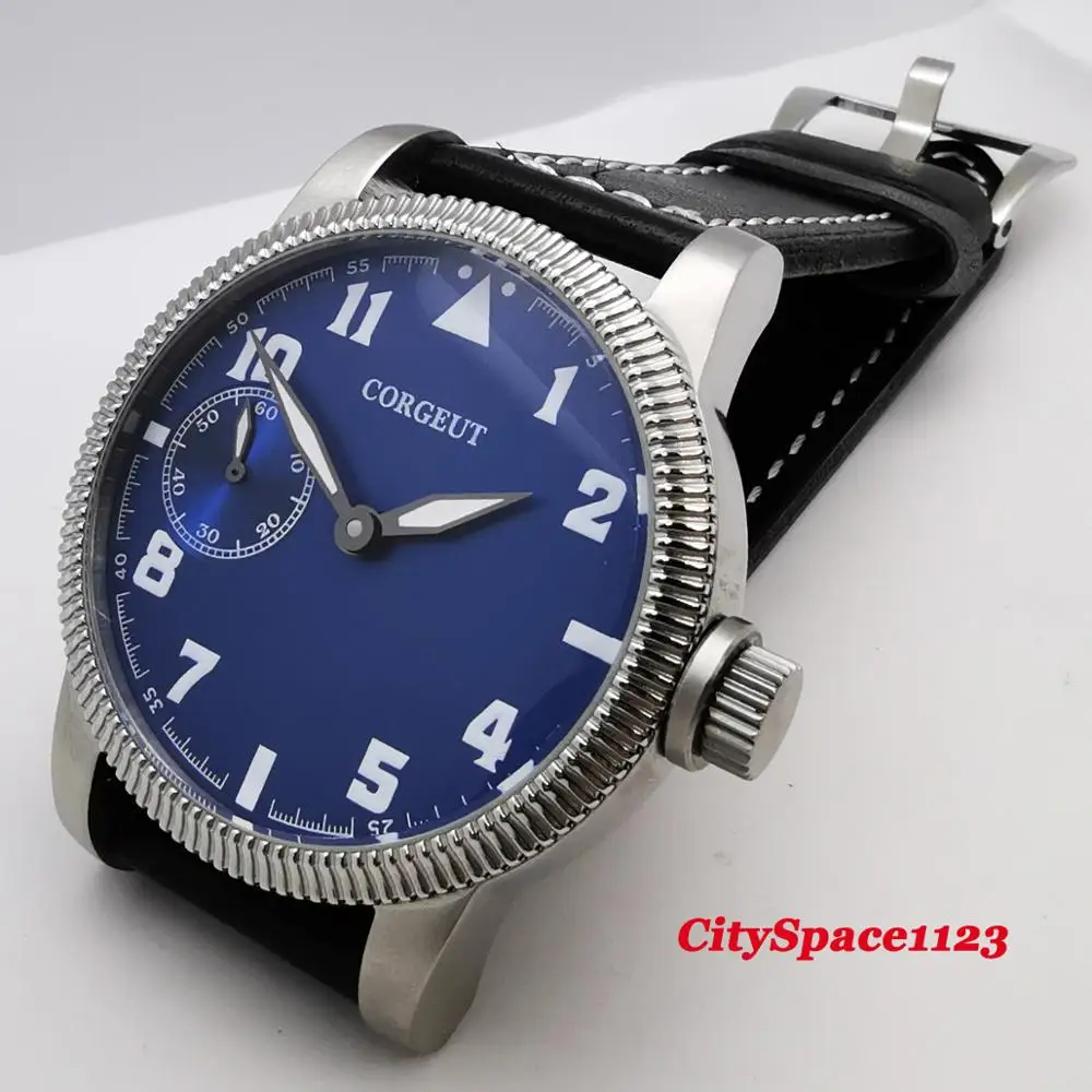 Мужские Водонепроницаемые механические часы с синим циферблатом 45 мм | Наручные