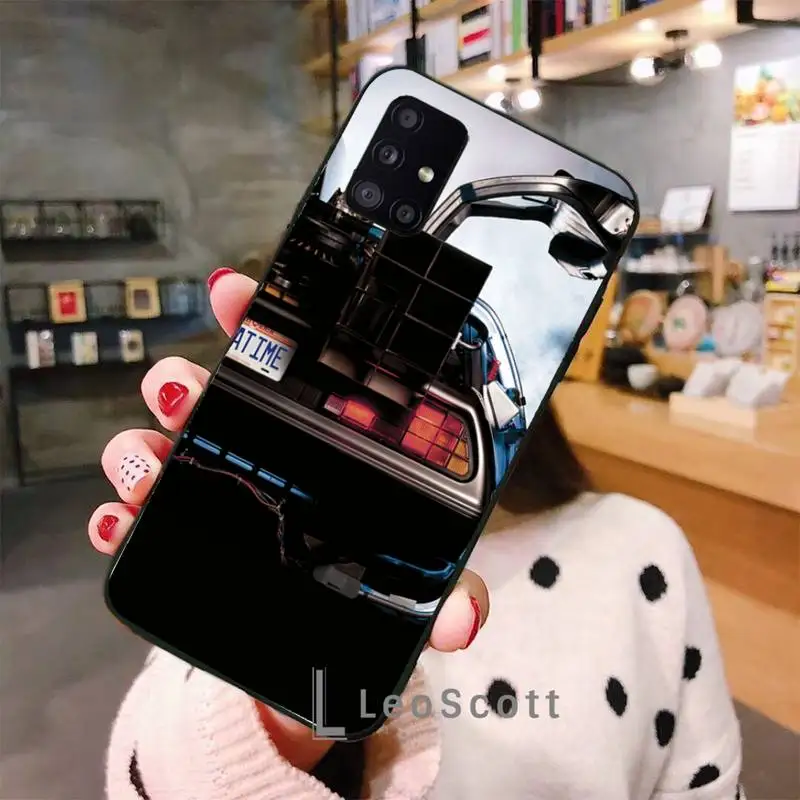 

LvheCn Back To The Future Time Machine Phone Case For Samsung A40 A31 A50 A51 A71 A20E A20S S8 S9 S10 S20 Plus note 20 ultra