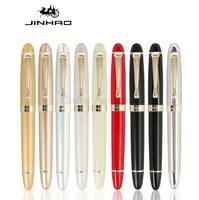 jinhao 450 metal roller ball pen gold trim refillable professional office stationery writing accessory