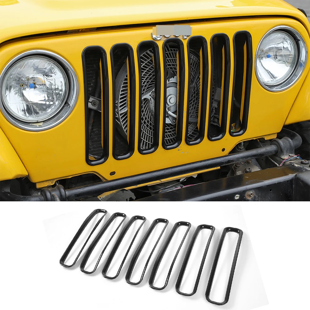 

7 шт., передние вставки из АБС-пластика для Jeep Wrangler TJ 1997-2006