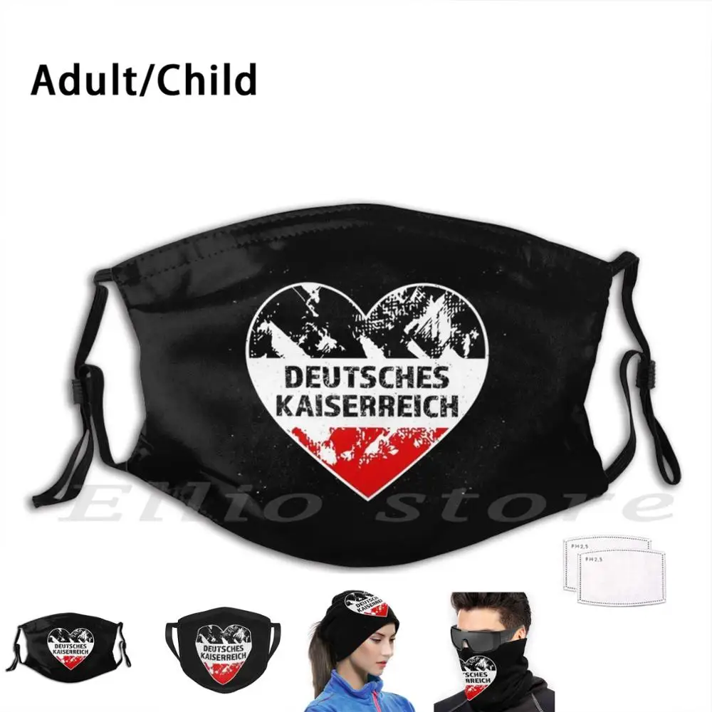 Немецкий флаг империи немецкий патриотский Pm2.5 фильтр моющийся взрослый ребенок