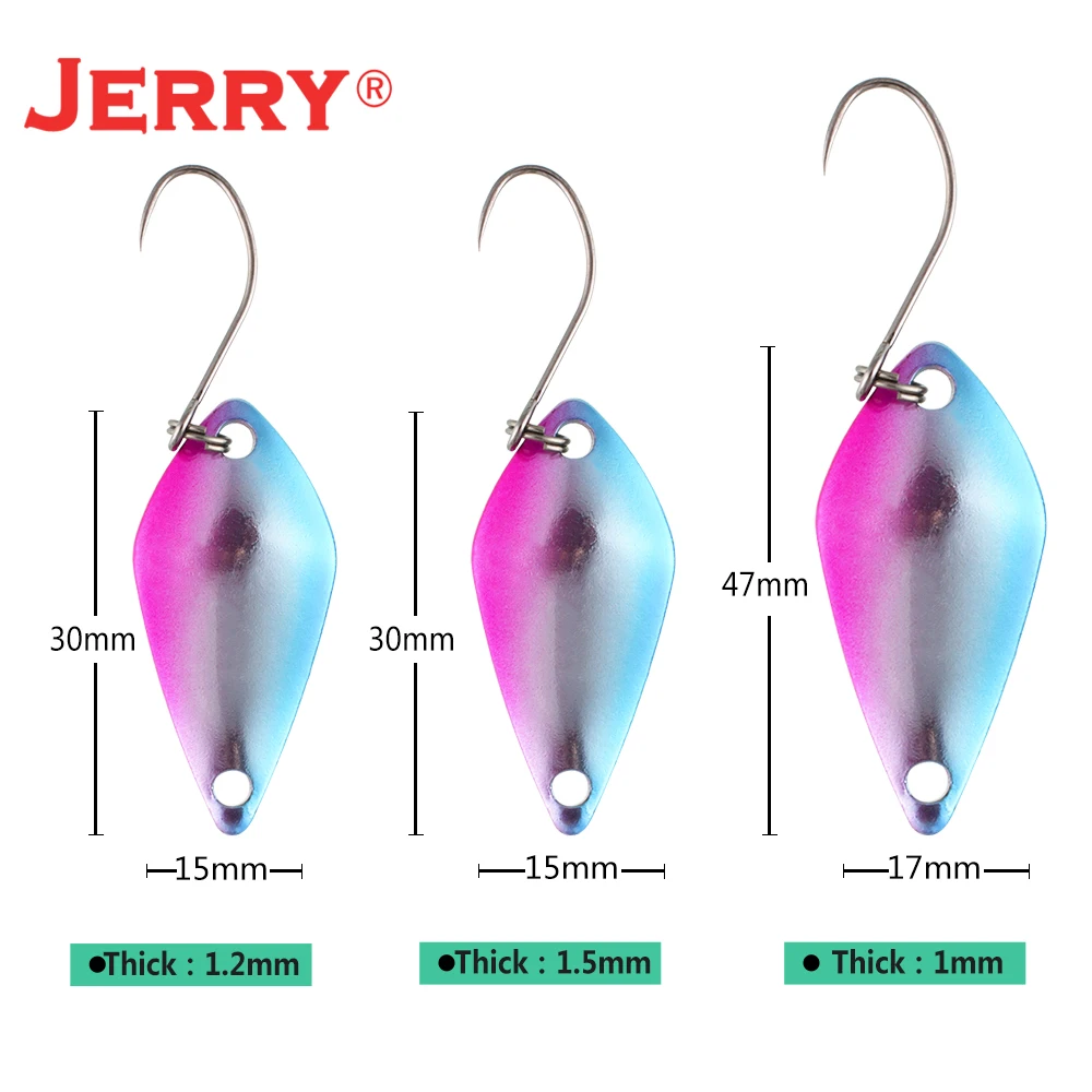 Jerry 2,5 г 3,5 г 5,5 г маленькие микро рыболовные ложки форель Колеблющаяся блесна для рыбалки Спиннер приманка двухсторонний цвет
