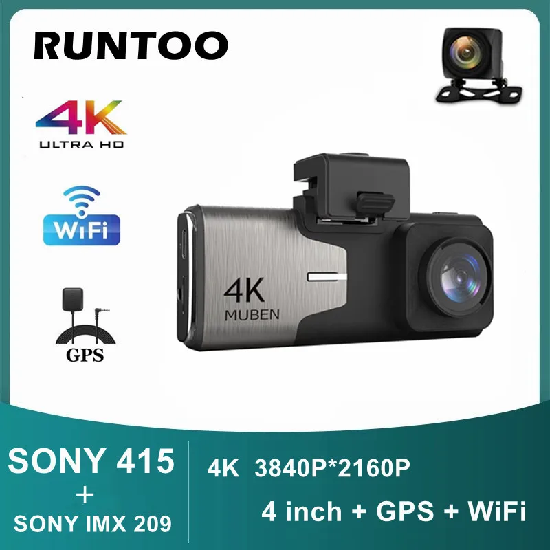 Автомобильный видеорегистратор 2160P 4 &quot4K Sony IMX415 камера в зеркале заднего вида GPS