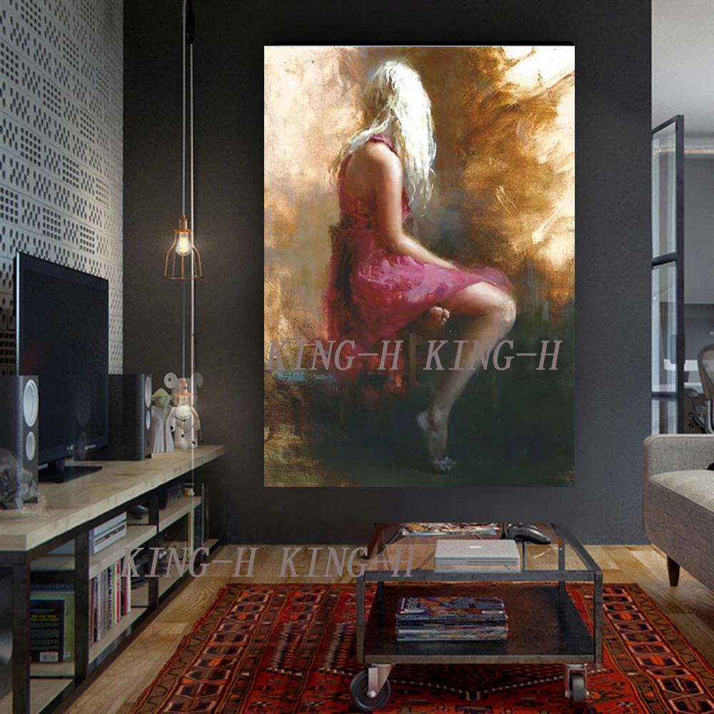 Фигурки ручная роспись сексуальная картина холст современный дом украшение